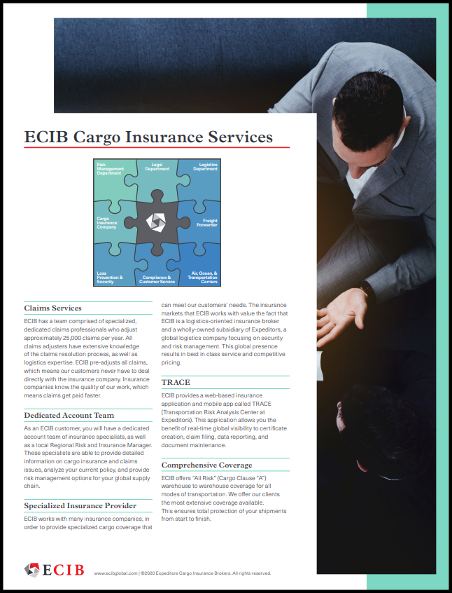 ECIB Cargo Insurance Services Flyer Thumbnail With Thick Border